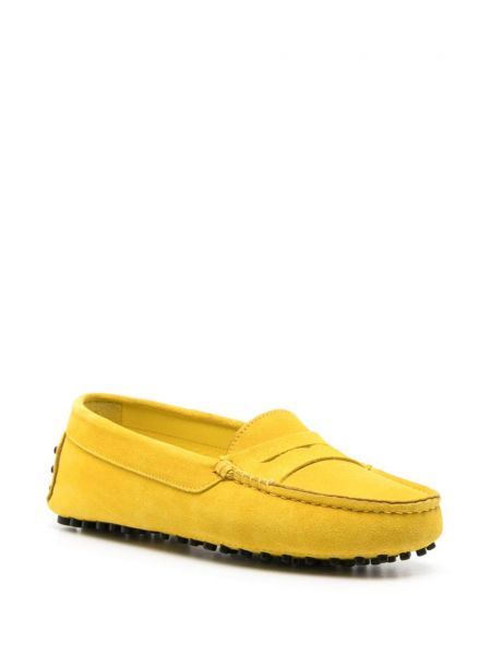 Semišové loafers Scarosso žluté