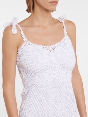Βαμβακερή φόρεμα Anna Kosturova λευκό