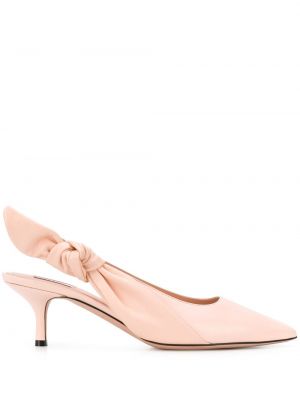 Slingback låg klack pumpar med remmar Bally rosa