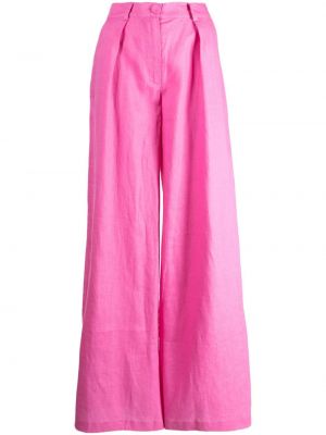 Spodnie relaxed fit Cynthia Rowley różowe