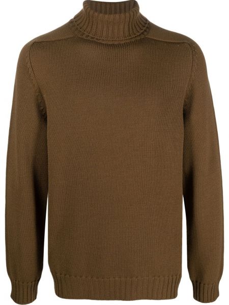Вълнен пуловер Dondup кафяво