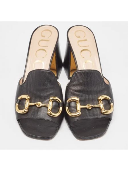 Sandalias de cuero Gucci Vintage negro