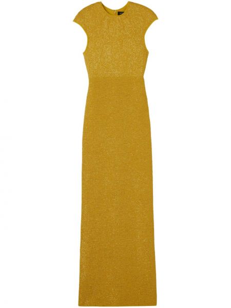 Μάξι φόρεμα με παγιέτες St. John κίτρινο