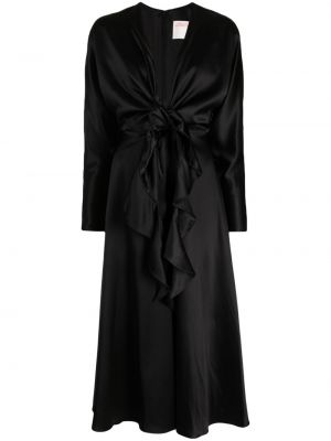 Svilena haljina Alejandra Alonso Rojas crna