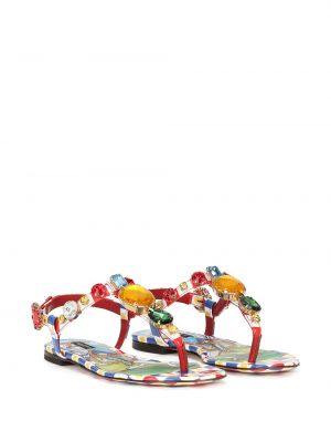Sandales en cristal Dolce & Gabbana rouge