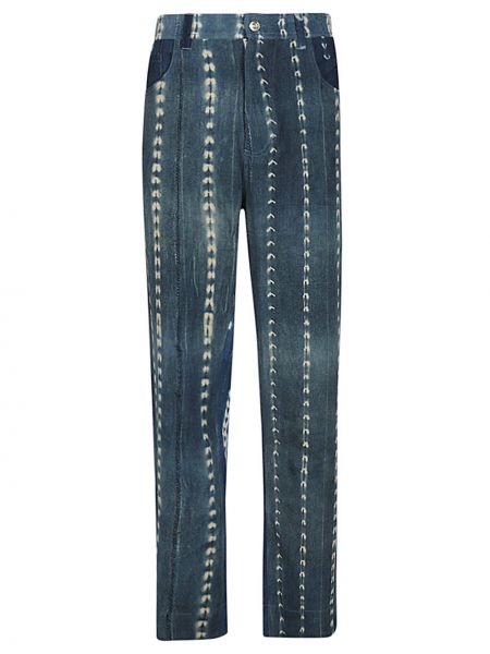 Jeans skinny tie-dye Wales Bonner blu
