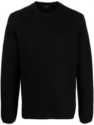 Кашмирен пуловер с кръгло деколте Vince черно
