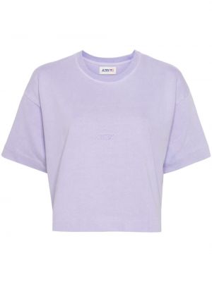 Fialové bavlněné tričko Autry
