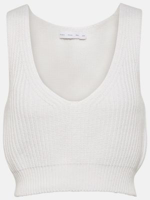 Памучен кашмирен пуловер Proenza Schouler бяло