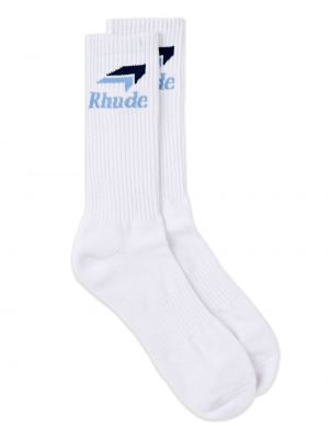 Чорапи с принт Rhude бяло