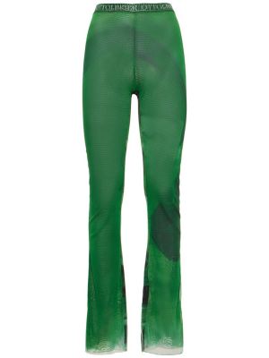 Spodnie z nadrukiem z siateczką Ottolinger zielone