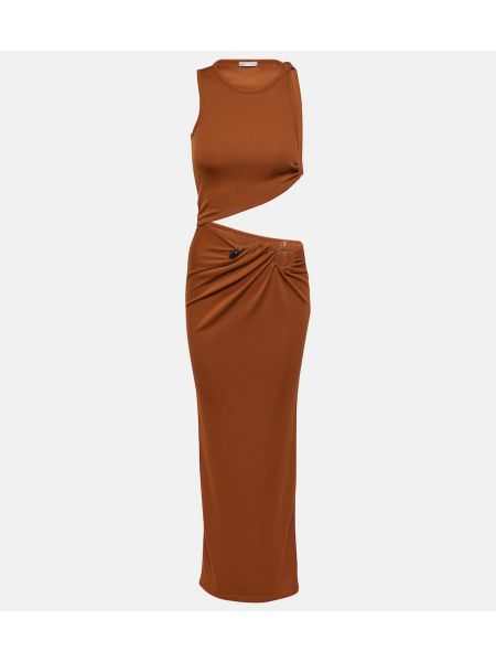 Dlouhé šaty Christopher Esber oranžové