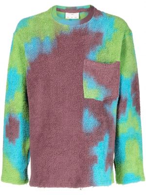 Пуловер с принт с абстрактен десен Song For The Mute виолетово