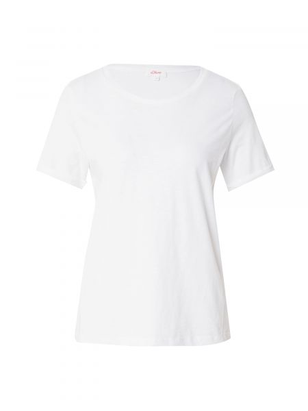 Меланж тениска S.oliver бяло