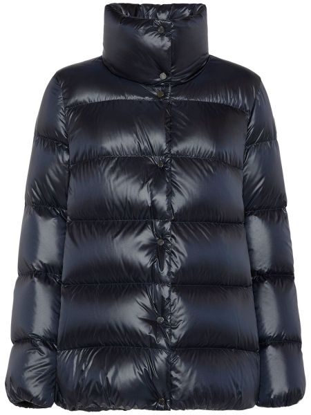 Kort jacka i nylon Moncler blå