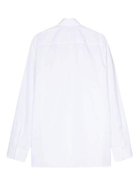 Chemise brodée en coton à imprimé Givenchy blanc