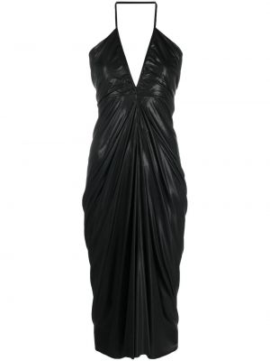 Drapované midi šaty Rick Owens Lilies čierna