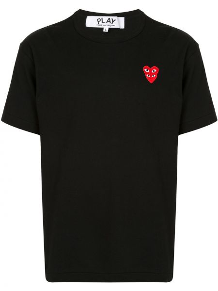 Camiseta con bordado Comme Des Garçons Play negro