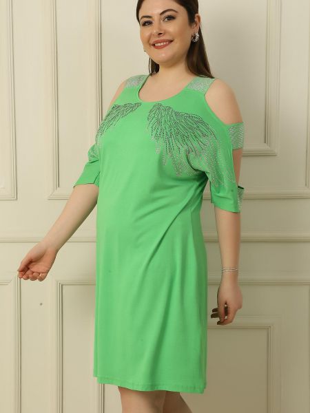Viskózové šaty s potlačou s volánmi By Saygı