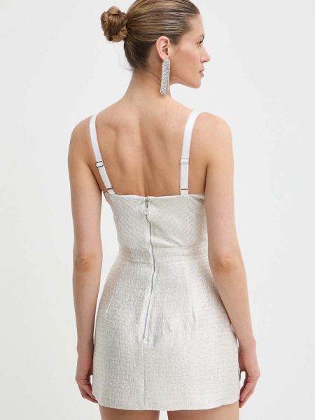 Testhezálló mini ruha Elisabetta Franchi ezüstszínű