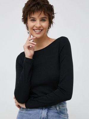 Блуза с дълъг ръкав Gap черно