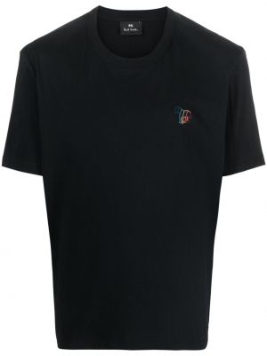 Bavlnené tričko s výšivkou Ps Paul Smith čierna