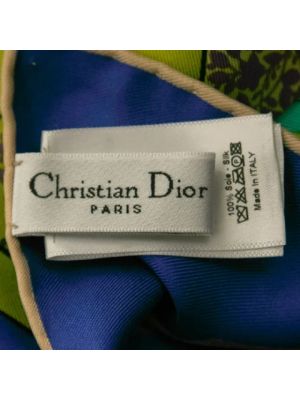 Jedwabna szal Dior Vintage niebieska