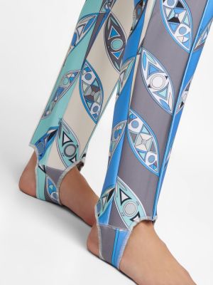Pantaloni cu imagine Pucci albastru