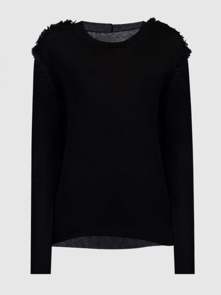 Черный свитер с бахромой Uma Wang