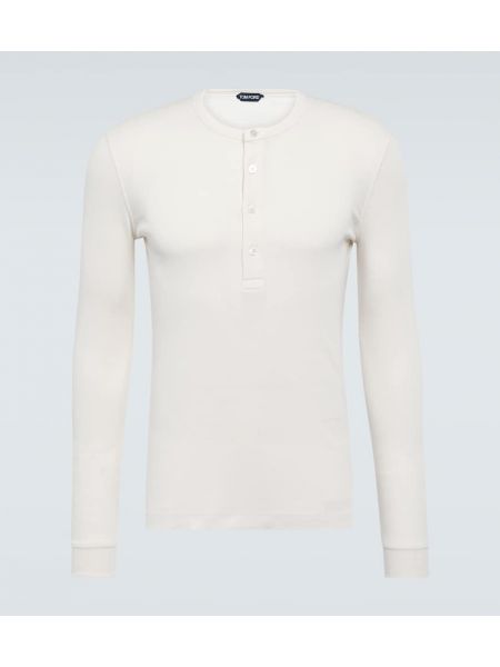 T-shirt in jersey Tom Ford bianco