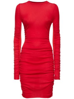 Sukienka wełniana Jacquemus Czerwona