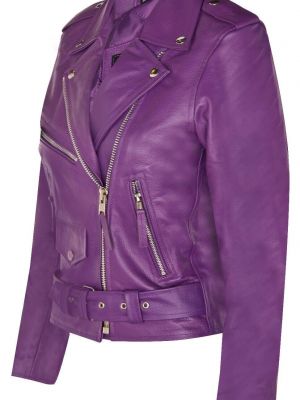 Кожаная куртка Infinity Leather фиолетовая