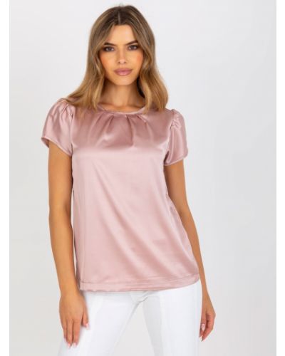 Satynowa bluzka elegancka Fashionhunters, różowy