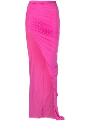 Asymetrické dlouhá sukně Rick Owens růžové