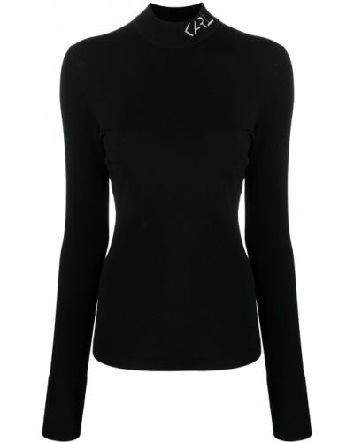 Jersey de tela jersey Karl Lagerfeld negro