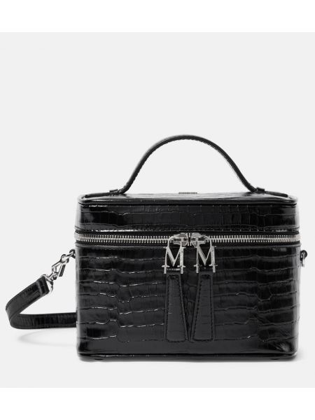 Leder mini-tasche Max Mara schwarz