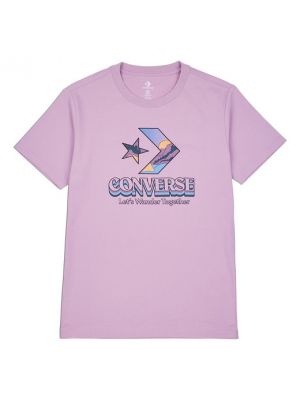 Camiseta de estrellas Converse violeta