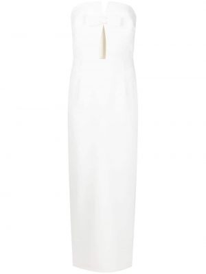 Rozparkované šaty s mašlí New Arrivals bílé