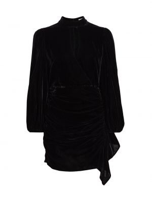 Бархатное мини-платье Zadie с вырезами RHODE черный