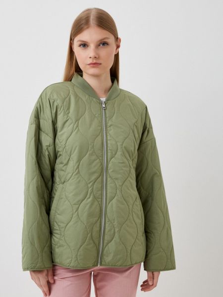 Утепленная демисезонная куртка Esprit зеленая