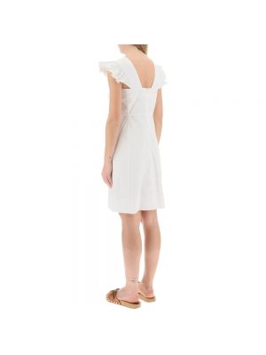 Vestido de algodón See By Chloé blanco