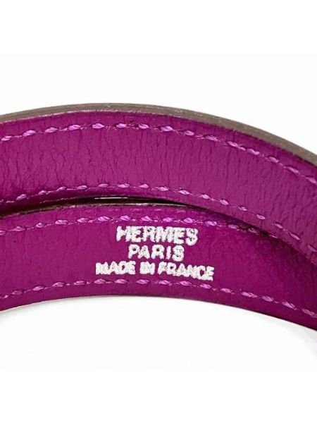 Pulsera de cuero retro Hermès Vintage violeta