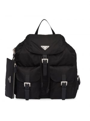 Черный нейлоновый рюкзак Prada