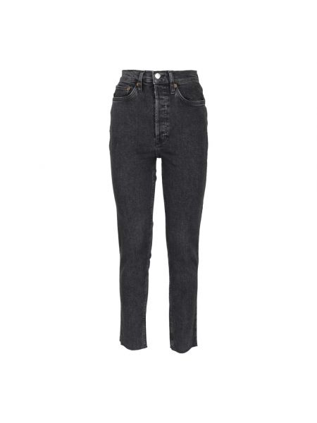 Retro high waist skinny jeans Re/done schwarz