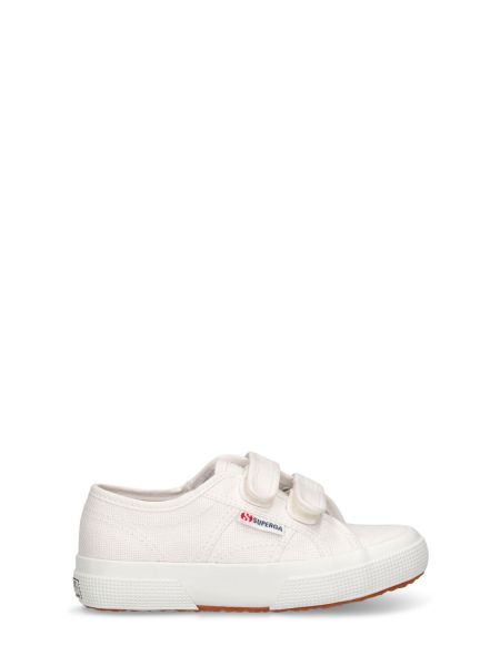 Klassiska canvas sneakers för tjejer Superga vit