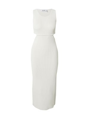 Плетена плетена рокля Weekday бяло