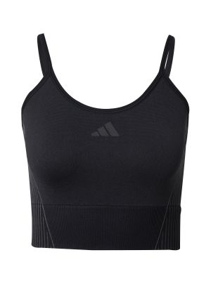 Sportiniai marškinėliai be rankovių slim fit Adidas Performance juoda
