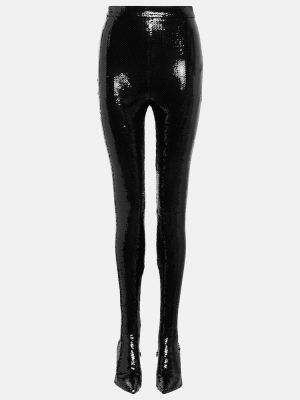 Leggings con lentejuelas Balenciaga negro