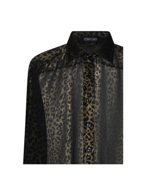 Blusa de seda con estampado leopardo Tom Ford