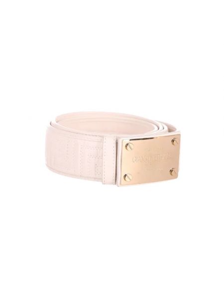 Cinturón de cuero Versace Pre-owned blanco